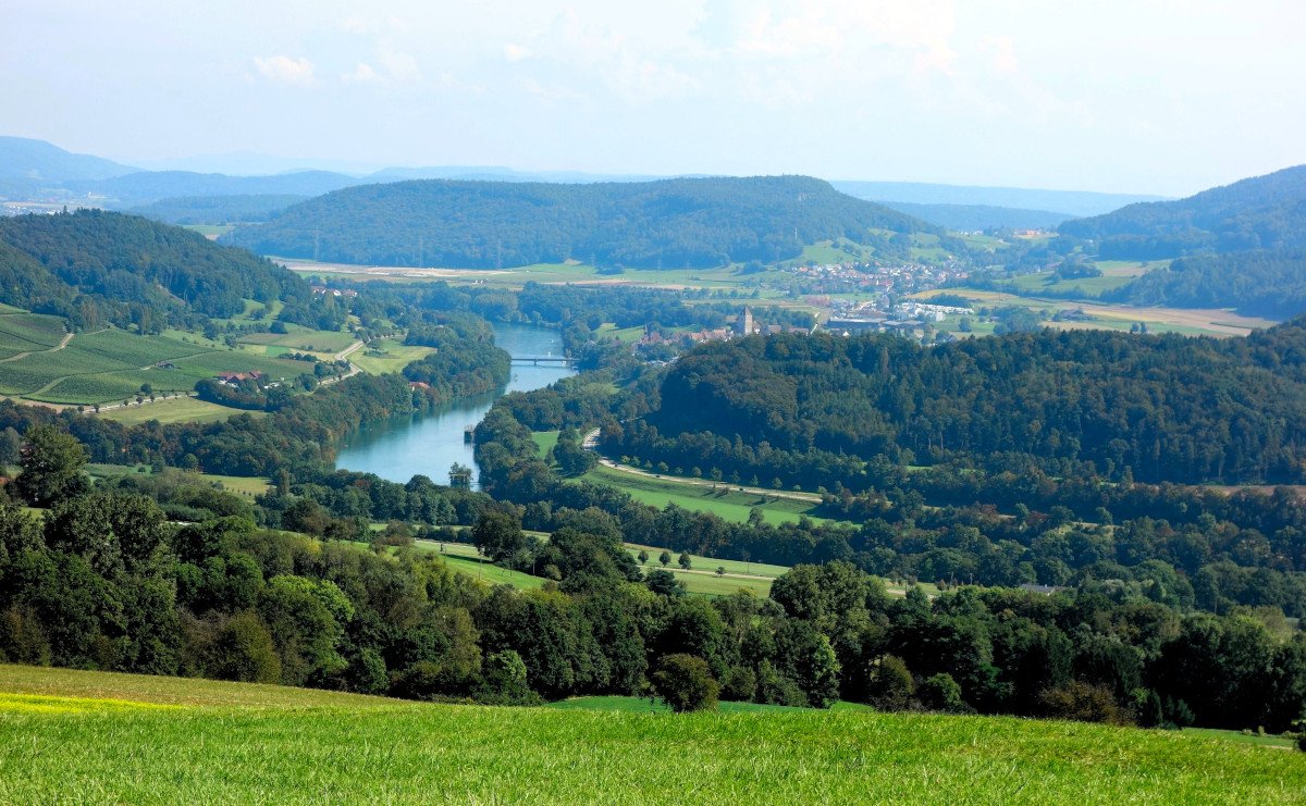 Blick über das Hochrheintal Richtung Schweiz